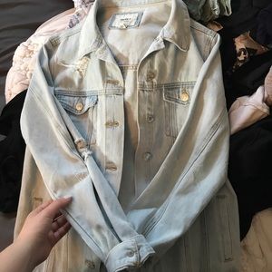 distressed denim jacket